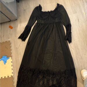 Elegant Black Lace Dress